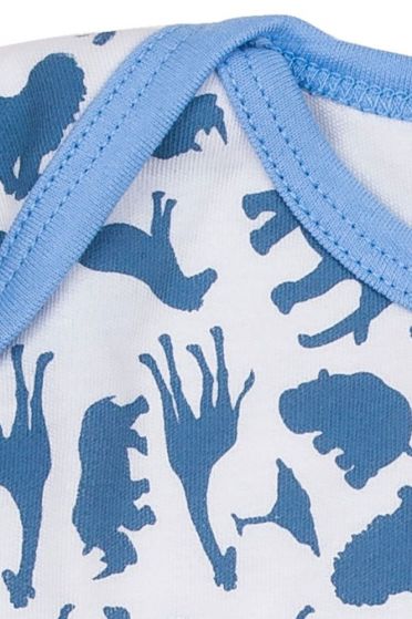 Safari Blue Sleeveless Baby Vest Neck Detail