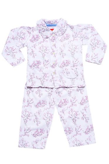 Lilac Blossom Frill Collar Pyjama 
