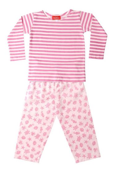 Ocean Pink Striped T-Shirt Pyjama 