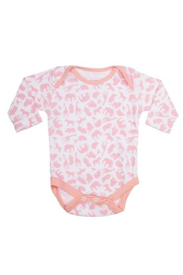 Safari Pink Baby Vest