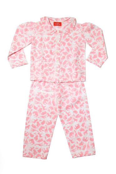 Safari Pink Frill Collar Pyjama