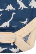Blue Dinosaur Sleeveless Baby Vest Fastening Detail