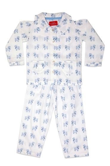 Dog Blue Frill Collar Pyjama