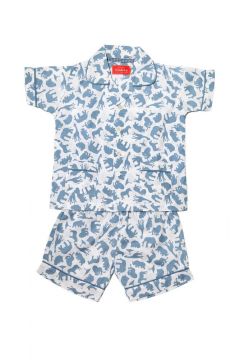 Safari Blue Short Pyjamas 