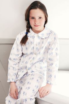 Dog Blue Frill Collar Pyjama