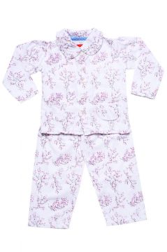 Lilac Blossom Frill Collar Pyjama 